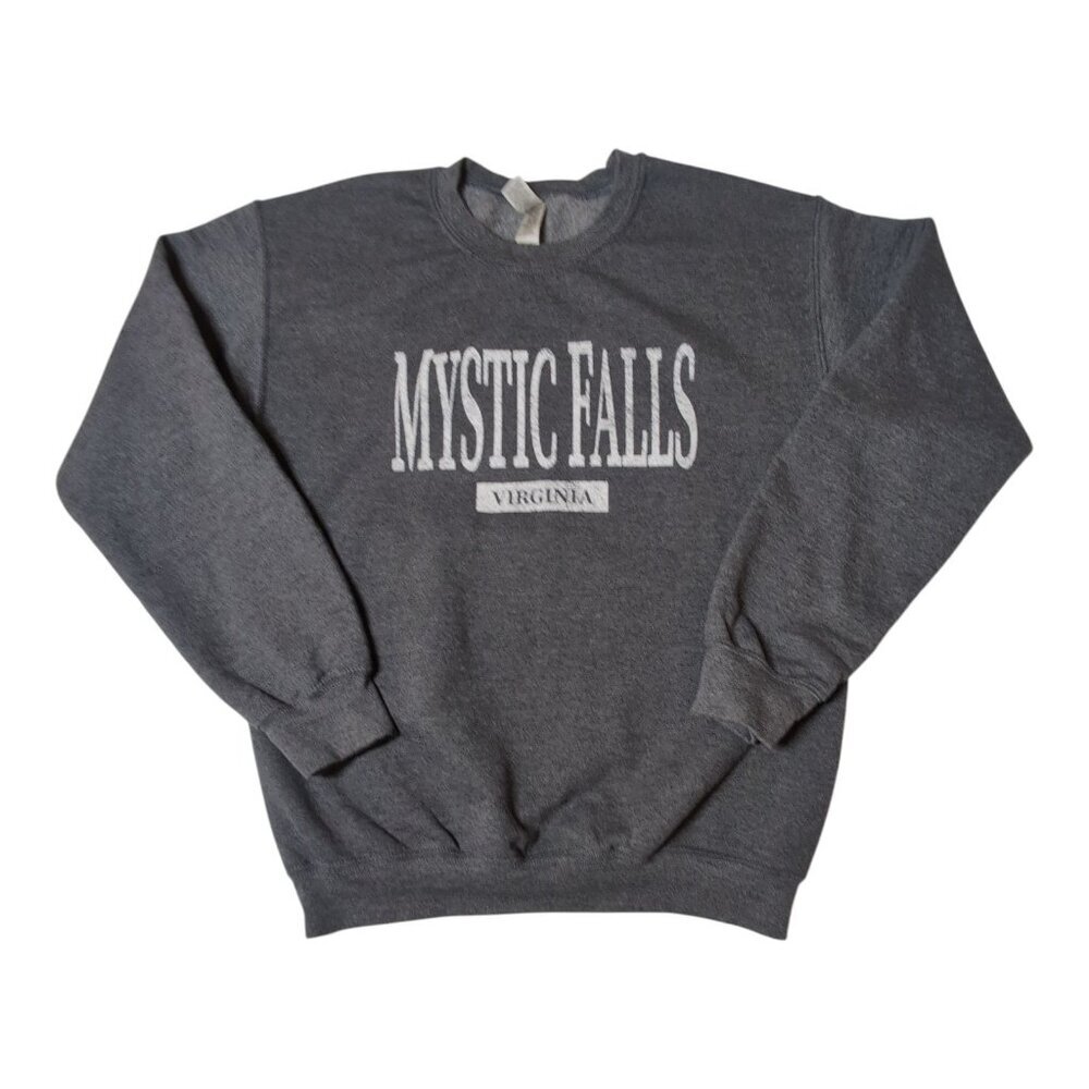 Mystic Falls Virginia Sweatshirt Small TV Show Town Gildan Heavy Blend Crewneck